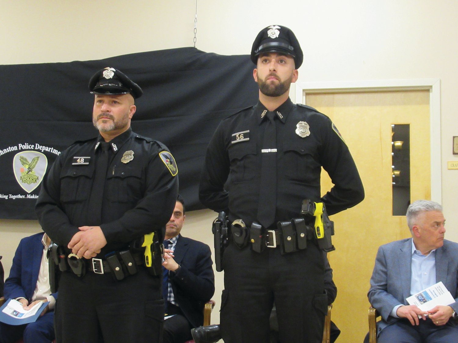 AWESOME AWARD: Patrolman Arthur Petteruti and Sgt. David Galligan were among those JPD officers who were honored with the Letter of Recognition Award last week.